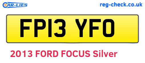 FP13YFO are the vehicle registration plates.