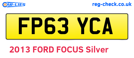 FP63YCA are the vehicle registration plates.