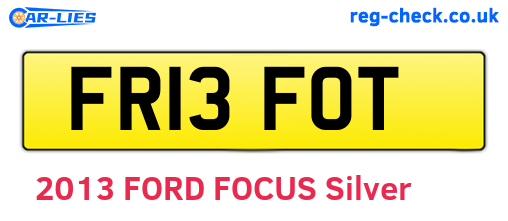 FR13FOT are the vehicle registration plates.