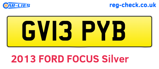 GV13PYB are the vehicle registration plates.