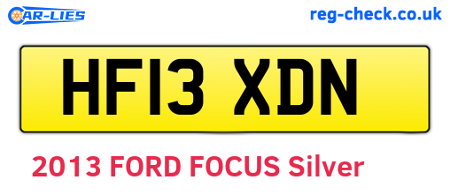 HF13XDN are the vehicle registration plates.