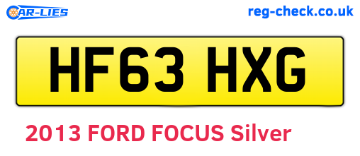 HF63HXG are the vehicle registration plates.