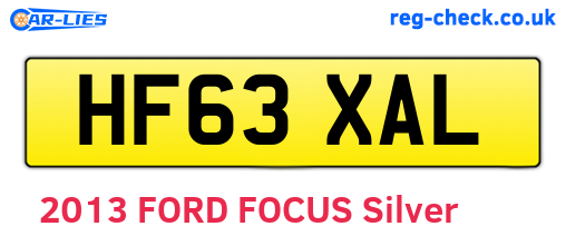 HF63XAL are the vehicle registration plates.