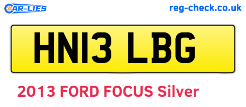 HN13LBG are the vehicle registration plates.