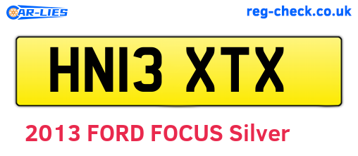 HN13XTX are the vehicle registration plates.