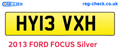 HY13VXH are the vehicle registration plates.