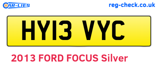 HY13VYC are the vehicle registration plates.
