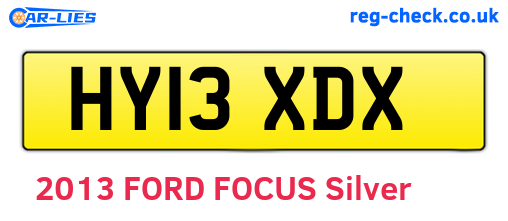 HY13XDX are the vehicle registration plates.