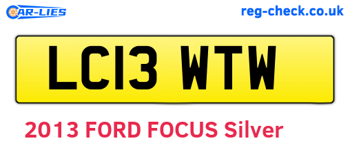 LC13WTW are the vehicle registration plates.