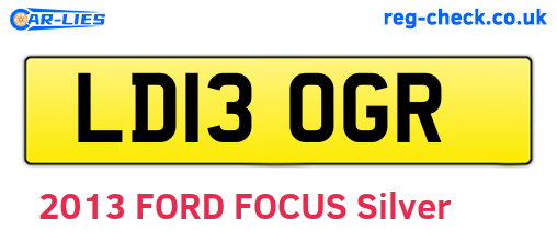 LD13OGR are the vehicle registration plates.