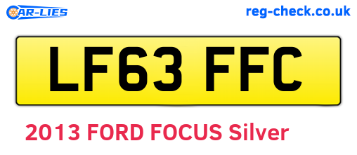 LF63FFC are the vehicle registration plates.