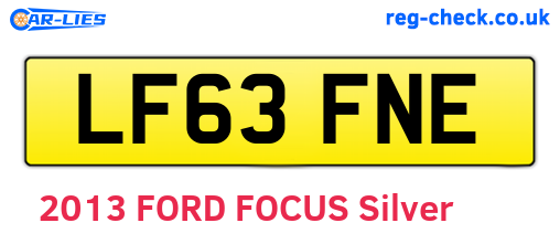 LF63FNE are the vehicle registration plates.