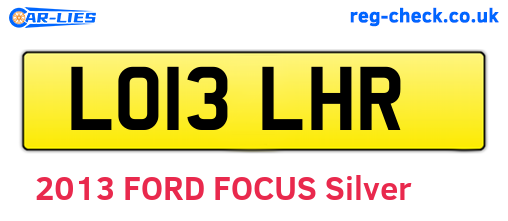 LO13LHR are the vehicle registration plates.