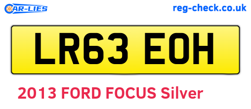 LR63EOH are the vehicle registration plates.