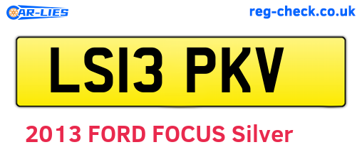 LS13PKV are the vehicle registration plates.