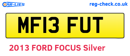 MF13FUT are the vehicle registration plates.