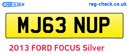 MJ63NUP are the vehicle registration plates.