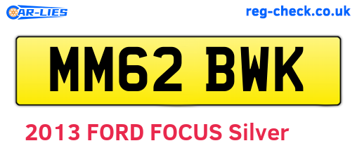 MM62BWK are the vehicle registration plates.
