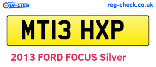 MT13HXP are the vehicle registration plates.