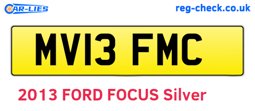 MV13FMC are the vehicle registration plates.