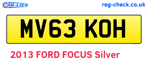 MV63KOH are the vehicle registration plates.