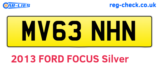 MV63NHN are the vehicle registration plates.