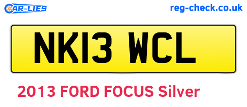 NK13WCL are the vehicle registration plates.