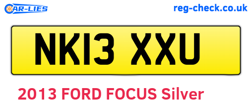 NK13XXU are the vehicle registration plates.