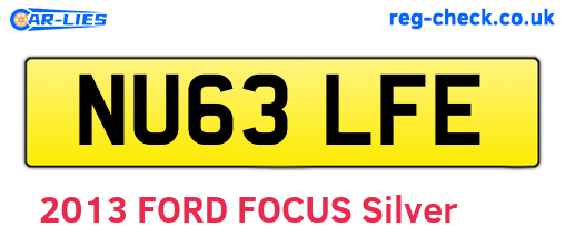 NU63LFE are the vehicle registration plates.