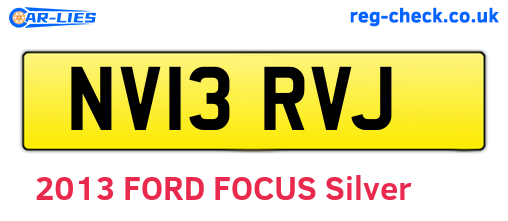 NV13RVJ are the vehicle registration plates.