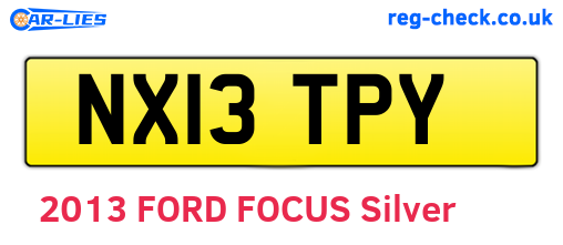 NX13TPY are the vehicle registration plates.