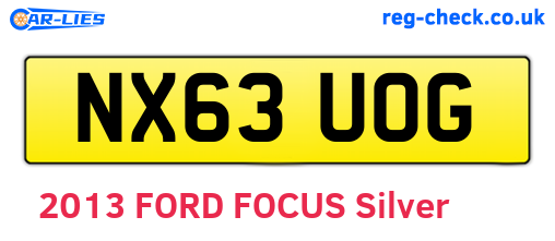 NX63UOG are the vehicle registration plates.