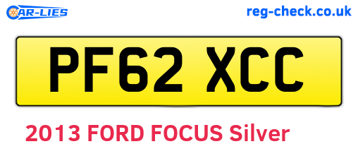 PF62XCC are the vehicle registration plates.