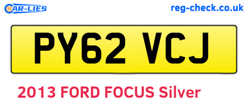 PY62VCJ are the vehicle registration plates.