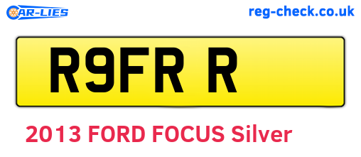 R9FRR are the vehicle registration plates.