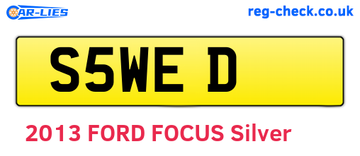 S5WED are the vehicle registration plates.