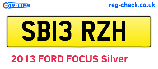 SB13RZH are the vehicle registration plates.
