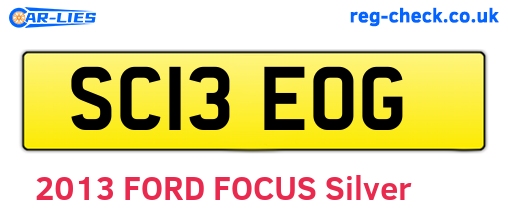 SC13EOG are the vehicle registration plates.