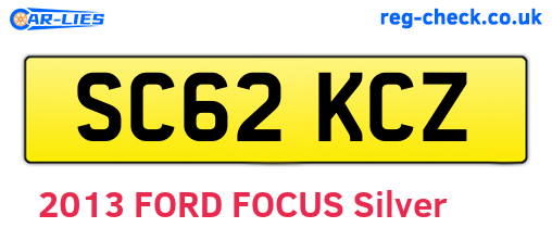 SC62KCZ are the vehicle registration plates.