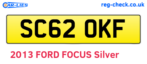 SC62OKF are the vehicle registration plates.