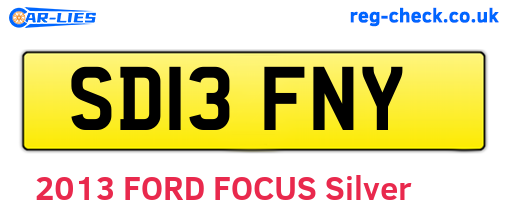 SD13FNY are the vehicle registration plates.