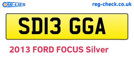 SD13GGA are the vehicle registration plates.