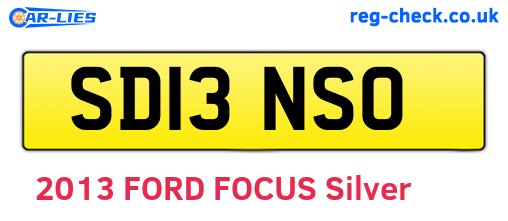 SD13NSO are the vehicle registration plates.