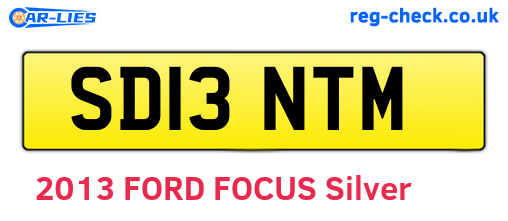 SD13NTM are the vehicle registration plates.