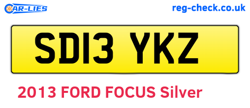 SD13YKZ are the vehicle registration plates.