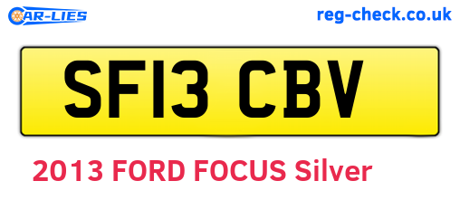 SF13CBV are the vehicle registration plates.