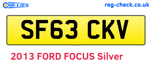 SF63CKV are the vehicle registration plates.