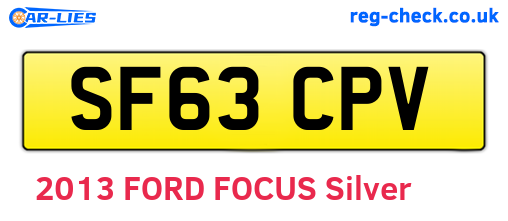 SF63CPV are the vehicle registration plates.