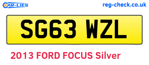 SG63WZL are the vehicle registration plates.