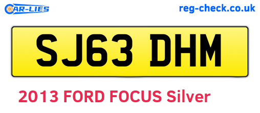 SJ63DHM are the vehicle registration plates.